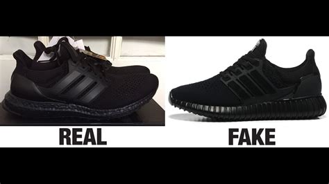 fake vs real adidas ultra boost 3.0 black white|Adidas ultra boost shoe effect.